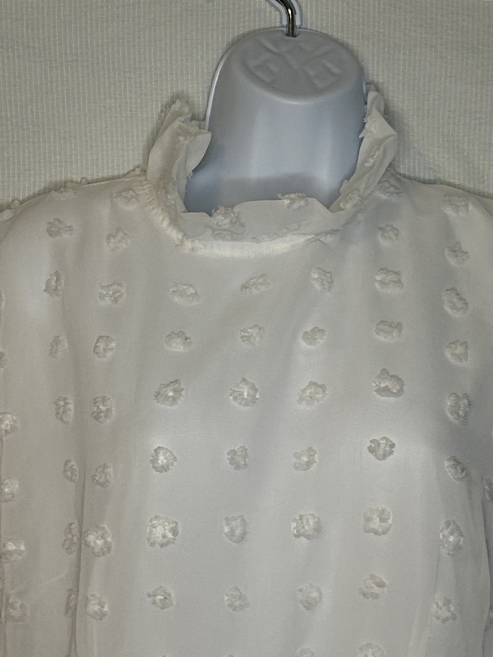 NWT Boohoo Bohemian Dotted Ruffled White Dress - Picture 5 of 7